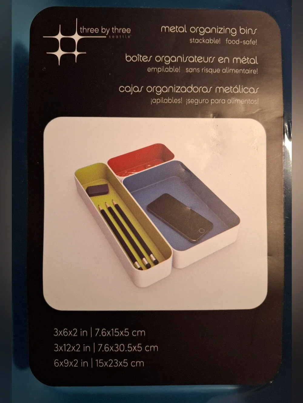 Three By Three Seattle 3 Piece Drawer Organizers Set 52270